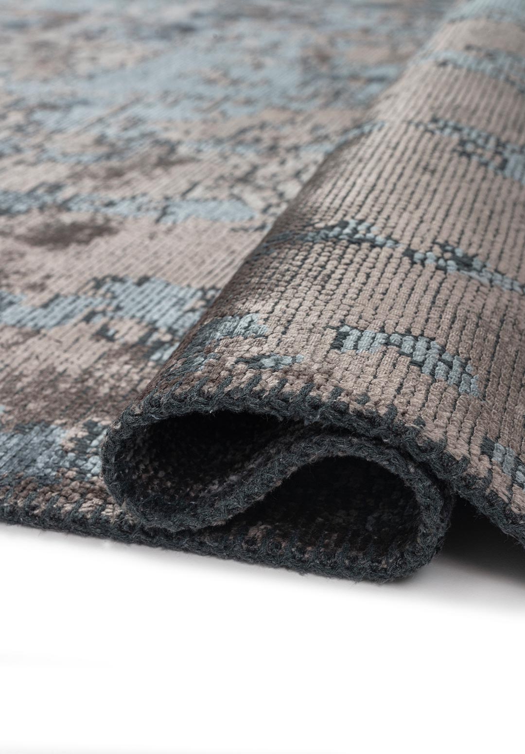 TOLEDO DARK GREY - BLUE - CREAM RUG