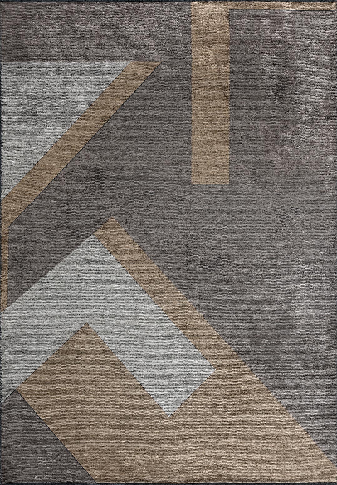 PAMPLONA DARK GREY - DARK BEIGE - CREAM RUG