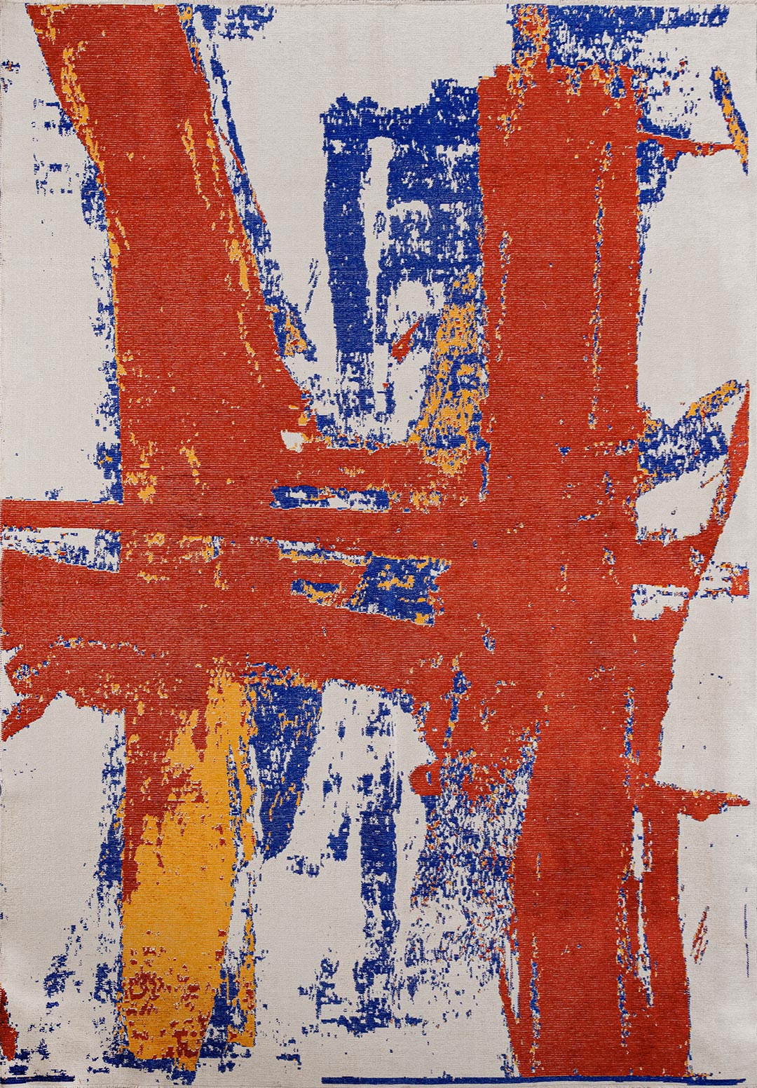 CANNES DARK TERRA - MUSTARD - SAX BLUE - ECRU RUG