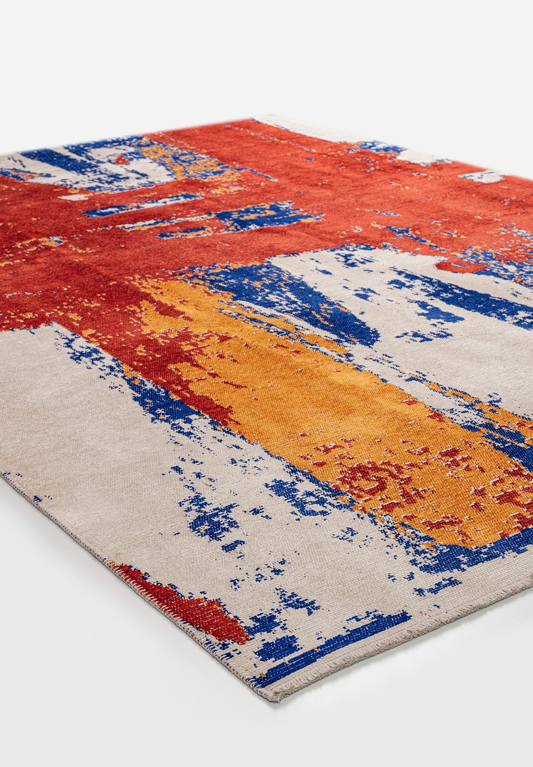 CANNES DARK TERRA - MUSTARD - SAX BLUE - ECRU RUG