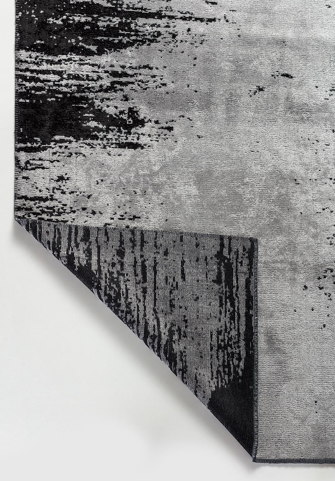 STREAM BLACK - LIGHT GREY RUG