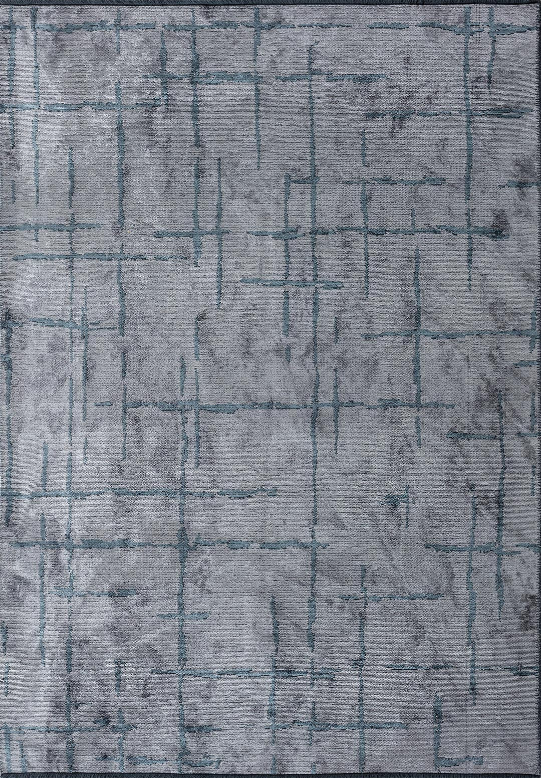 MARK BLUE - LIGHT GREY RUG