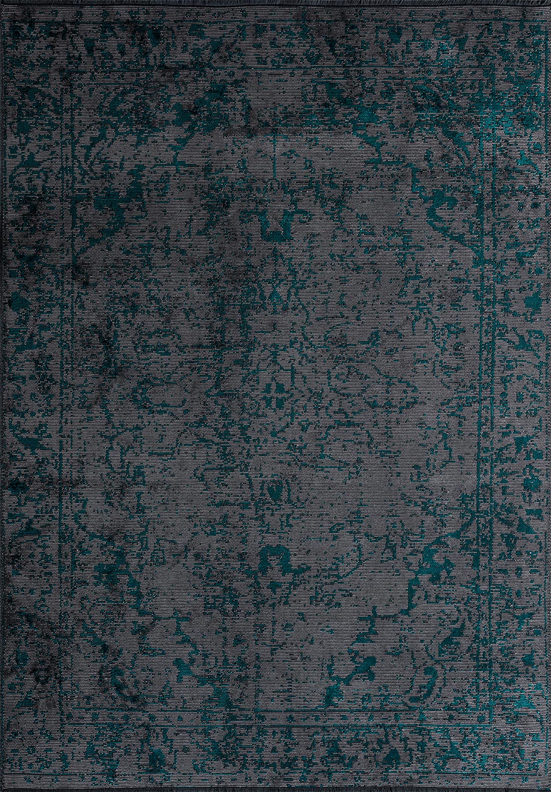 IVY GREY - DARK TURQUOISE RUG
