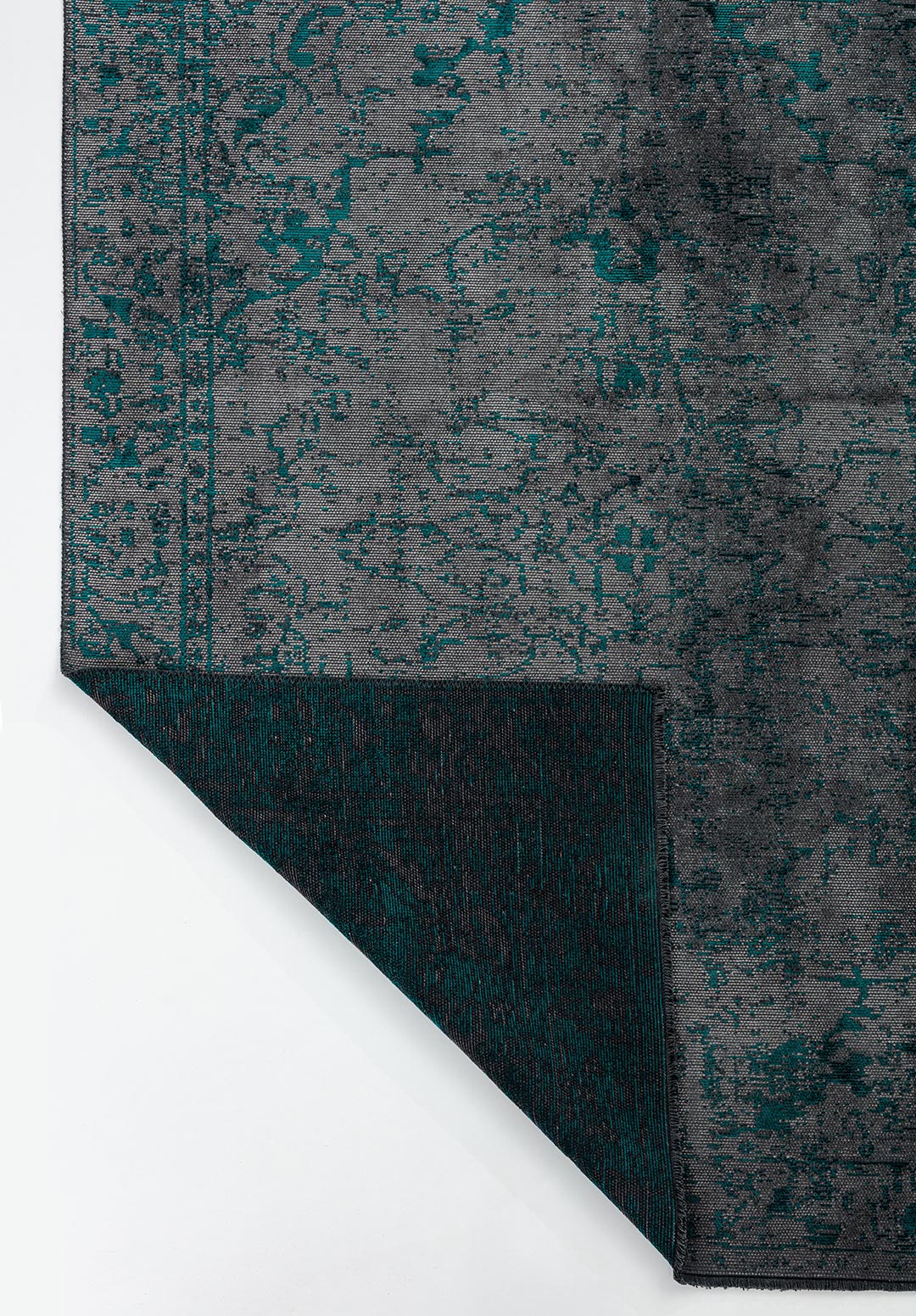 IVY GREY - DARK TURQUOISE RUG