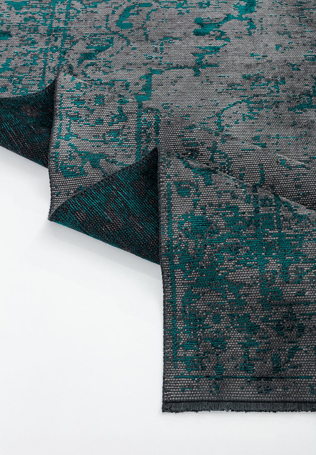 IVY GREY - DARK TURQUOISE RUG
