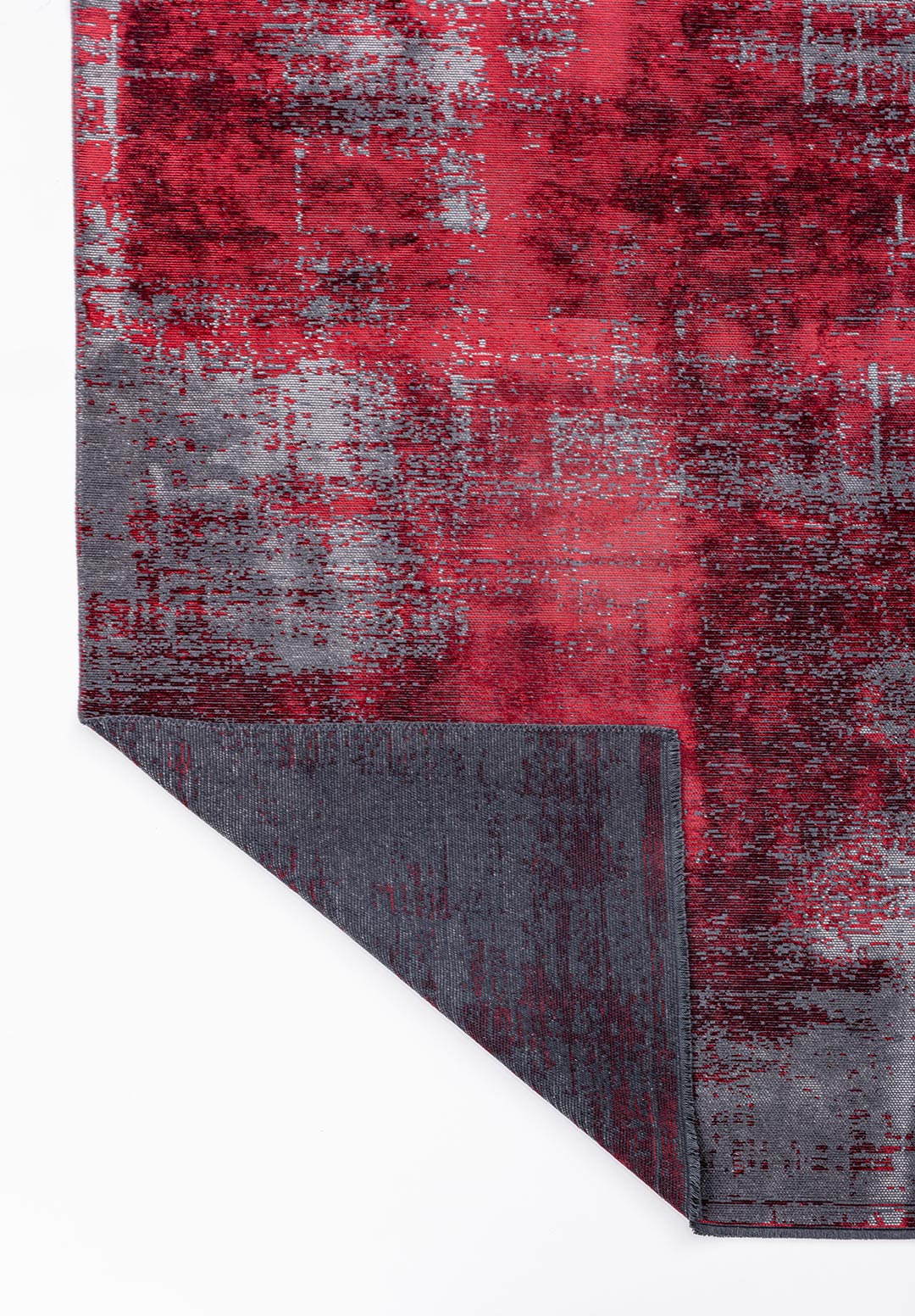 SURFACE GREY - RED RUG