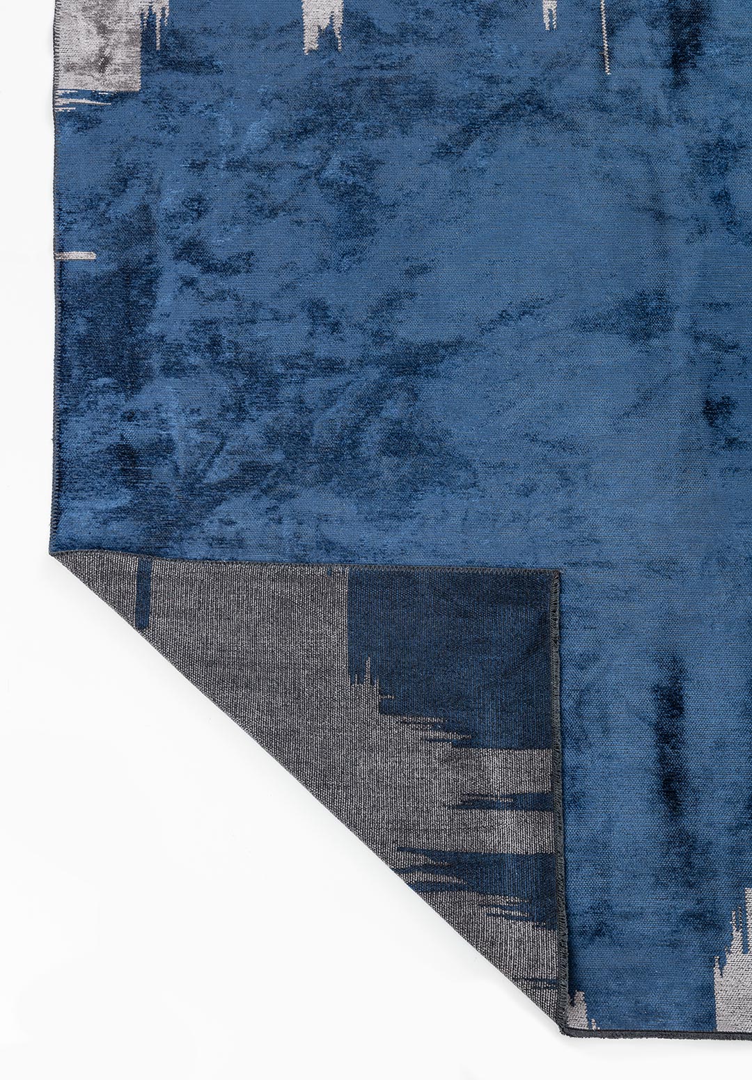 CAGE NAVY BLUE - LIGHT GREY RUG