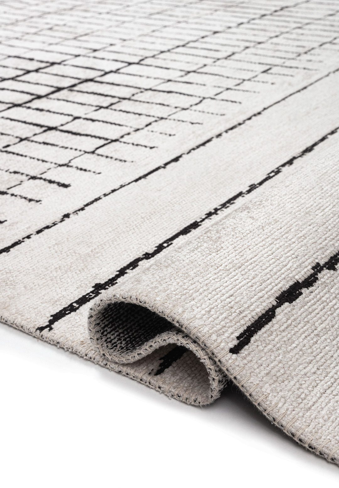 INFINITY BLACK - ECRU RUG