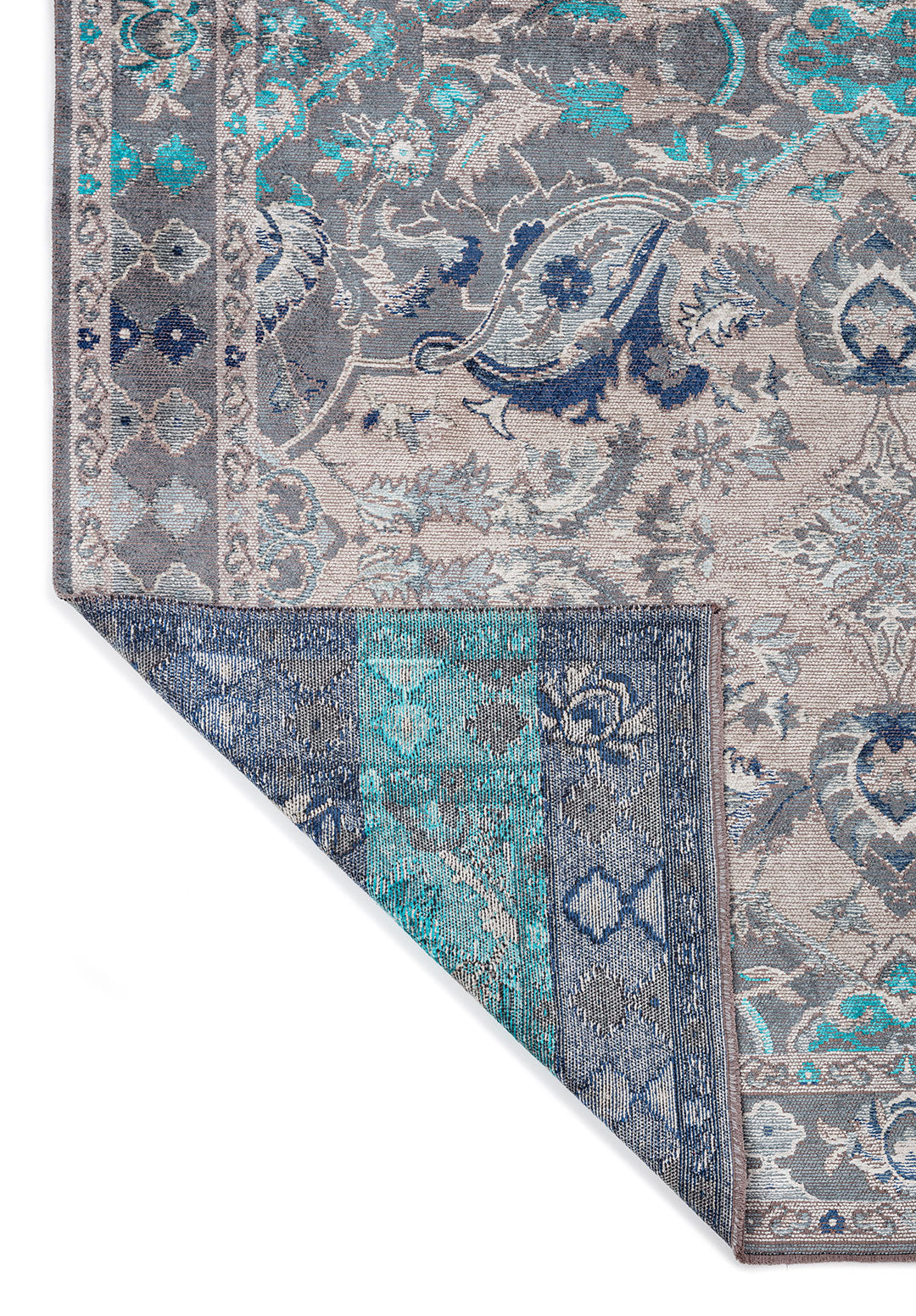 FORTRESS BLUE - NAVY BLUE - BONE - LIGHT CREAM - TURQUOISE - ICE BLUE RUG