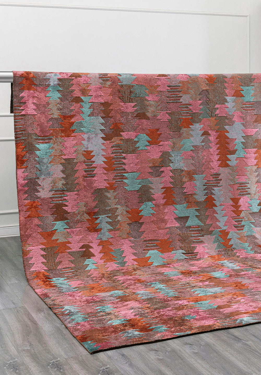 CLAN TURQUOISE - RUST - PINK RUG