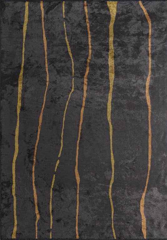 TRIBECA CHARCOAL - MUSTARD - YELLOW RUG