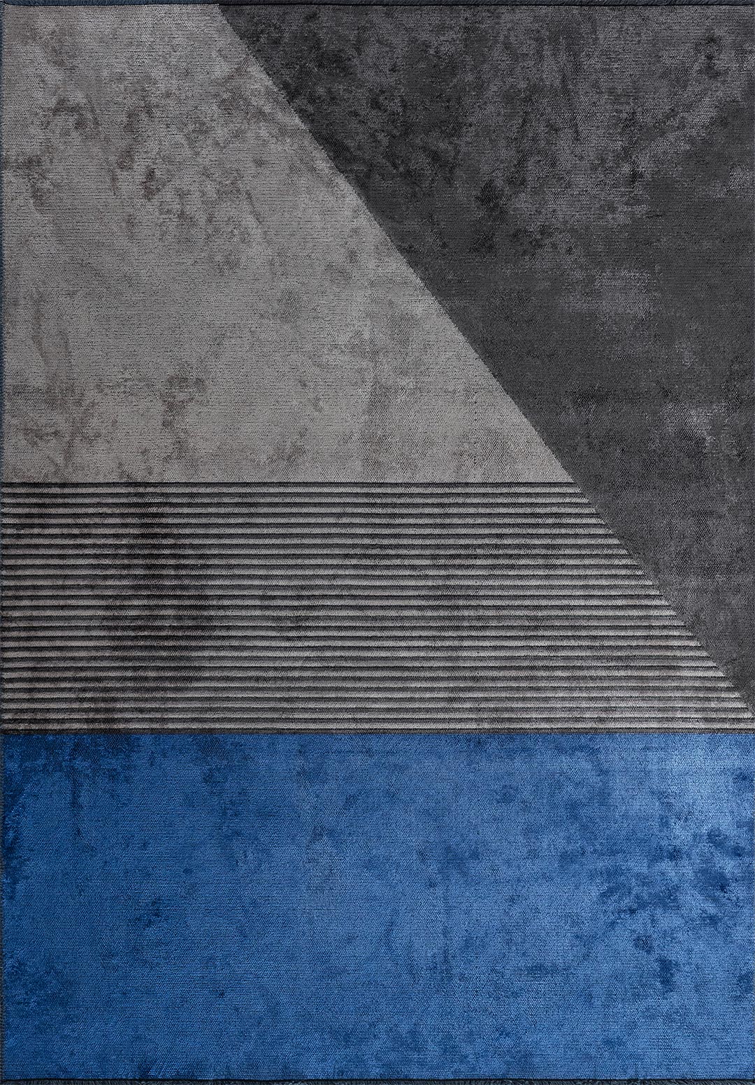 FRANKFURT CHARCOAL - NAVY BLUE - GREY RUG