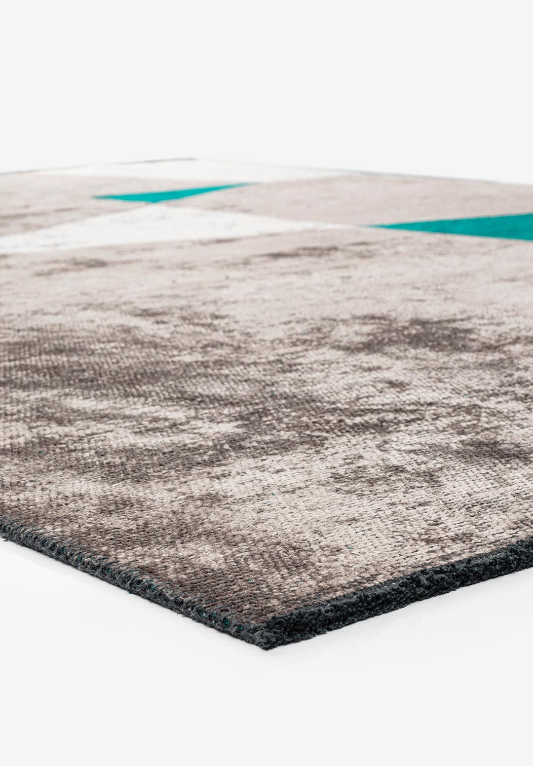 SALZUBURG DARK TURQUOISE - DARK GREY - LIGHT GREY RUG