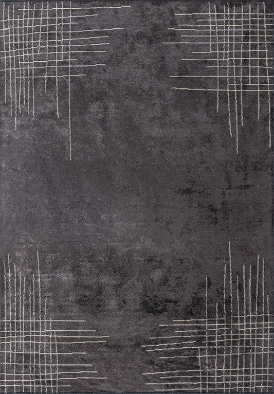 MANHATTAN CHARCOAL - BEIGE - GREY RUG