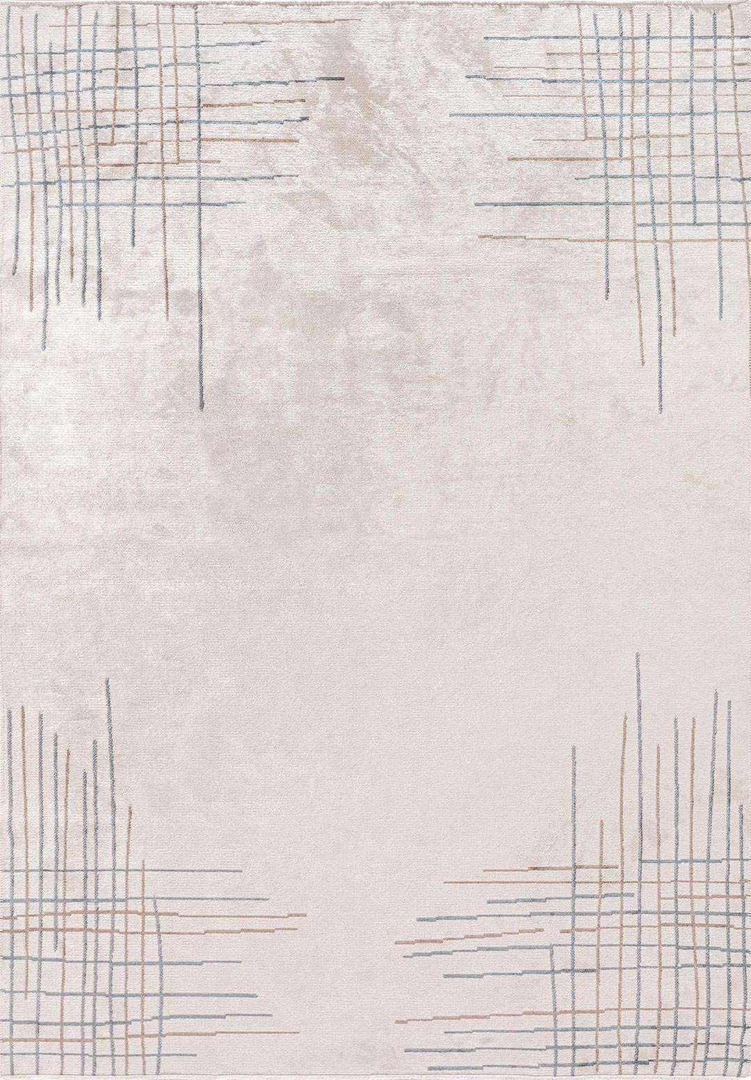 MANHATTAN ECRU - NOUGAT -BLUE  RUG