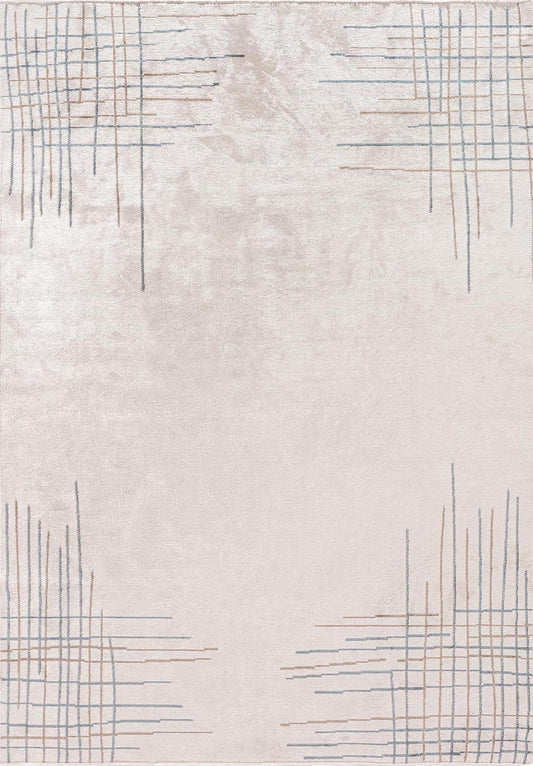MANHATTAN ECRU - NOUGAT -BLUE  RUG