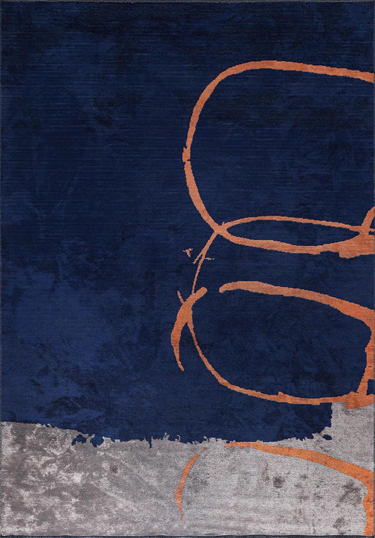 MUNICH DARK NAVY - DARK GREY - TERRA RUG