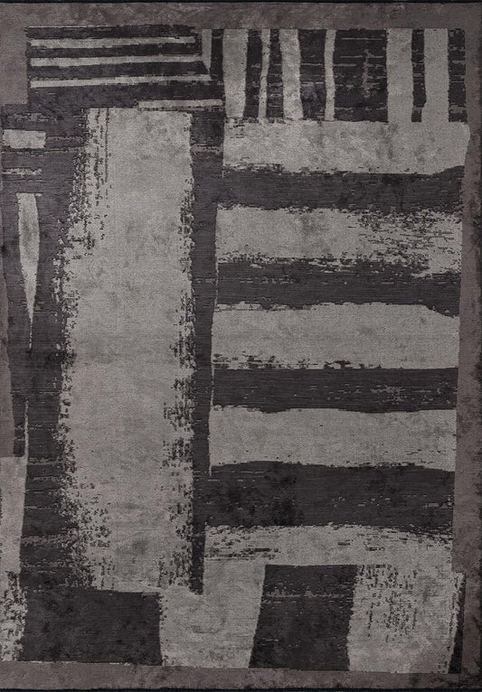 CAMBRIDGE CHARCOAL - DARK GREY - CREAM RUG