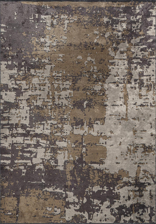 CORFU CHARCOAL - LIGHT BROWN - CREAM RUG