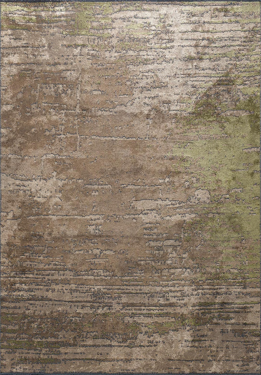 VOLOS GREEN - LIGHT BROWN - DARK BEIGE RUG
