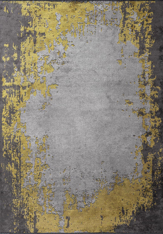 STOCKHOLM YELLOW - CHARCOAL - LIGHT GREY RUG