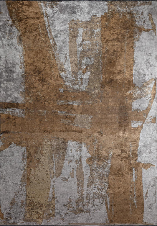 CANNES CACAO - LIGHT BROWN - MINK - LIGHT GREY RUG