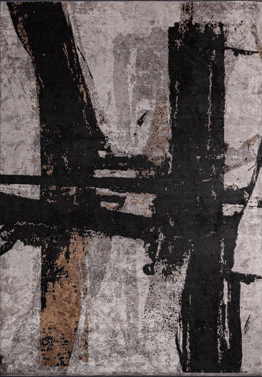 CANNES BLACK - CACAO - DARK GREY - CREAM RUG