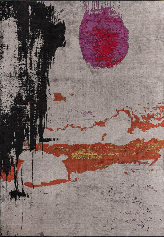 PO BLACK - PURPLE - RED - RUST - YELLOW - LIGHT GREY RUG