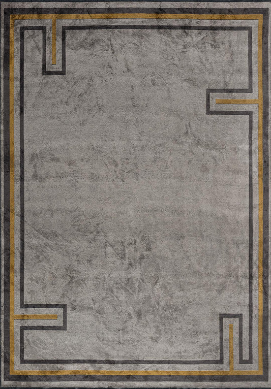 DRESDEN CHARCOAL - MUSTARD - BEIGE RUG