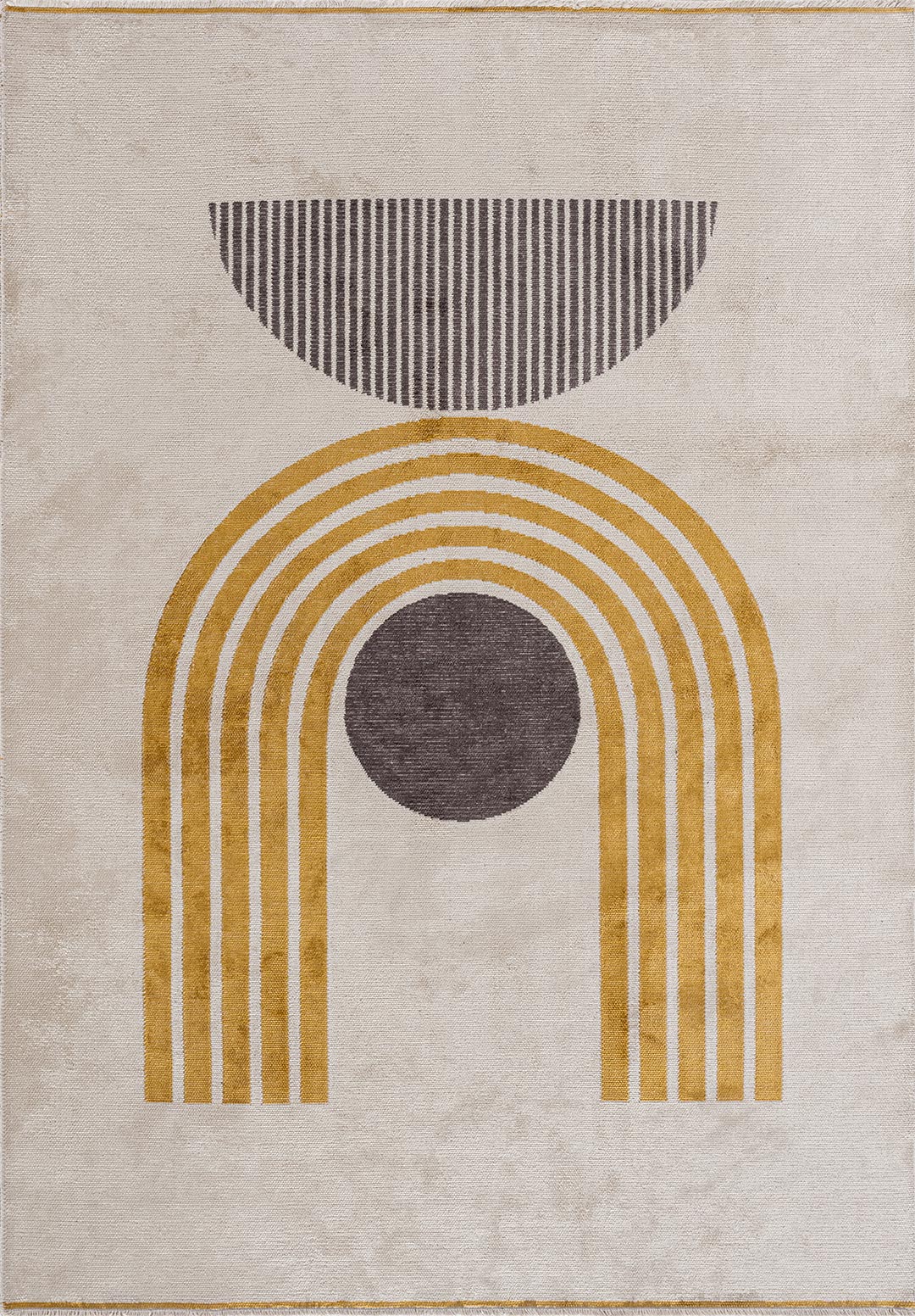 BERLIN CHARCOAL - ECRU - GOLD RUG