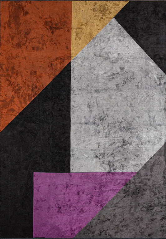 CHICAGO PURPLE - BLACK - CHARCOAL - MUSTARD - LIGHT GREY - RUST RUG