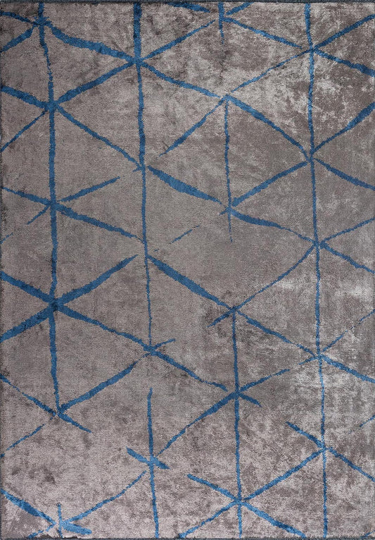 PALERMO NAVY BLUE - DARK GREY RUG