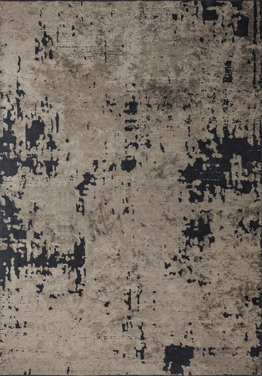 VERONA MATTE BLACK - BEIGE RUG