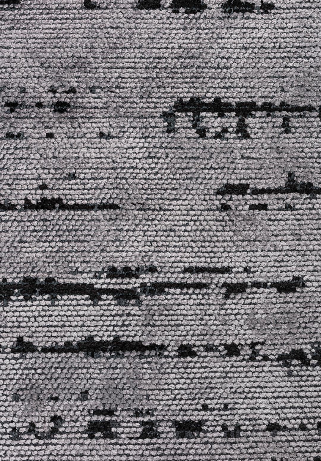 COMO LIGHT GREY - BLACK RUG
