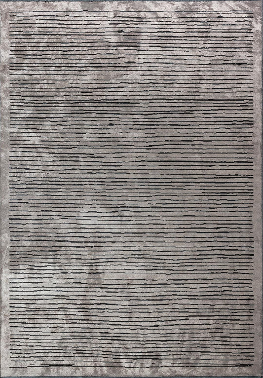 STRIPE BLACK - DARK GREY RUG