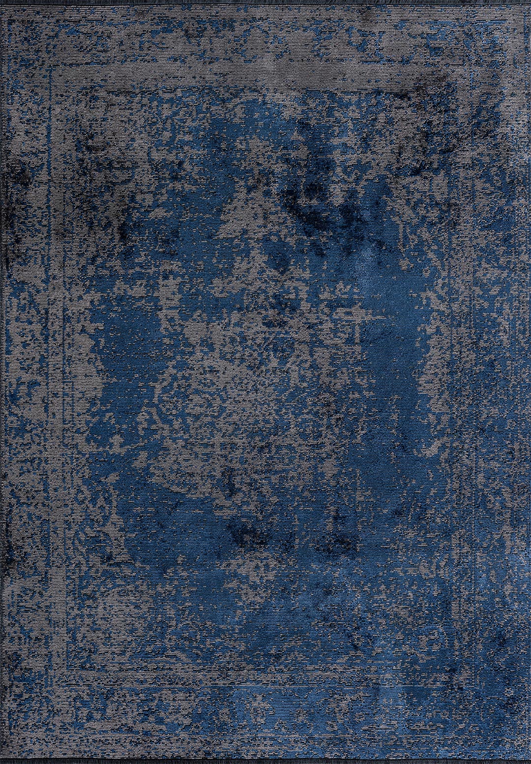 MEDALLION GREY - NAVY BLUE RUG