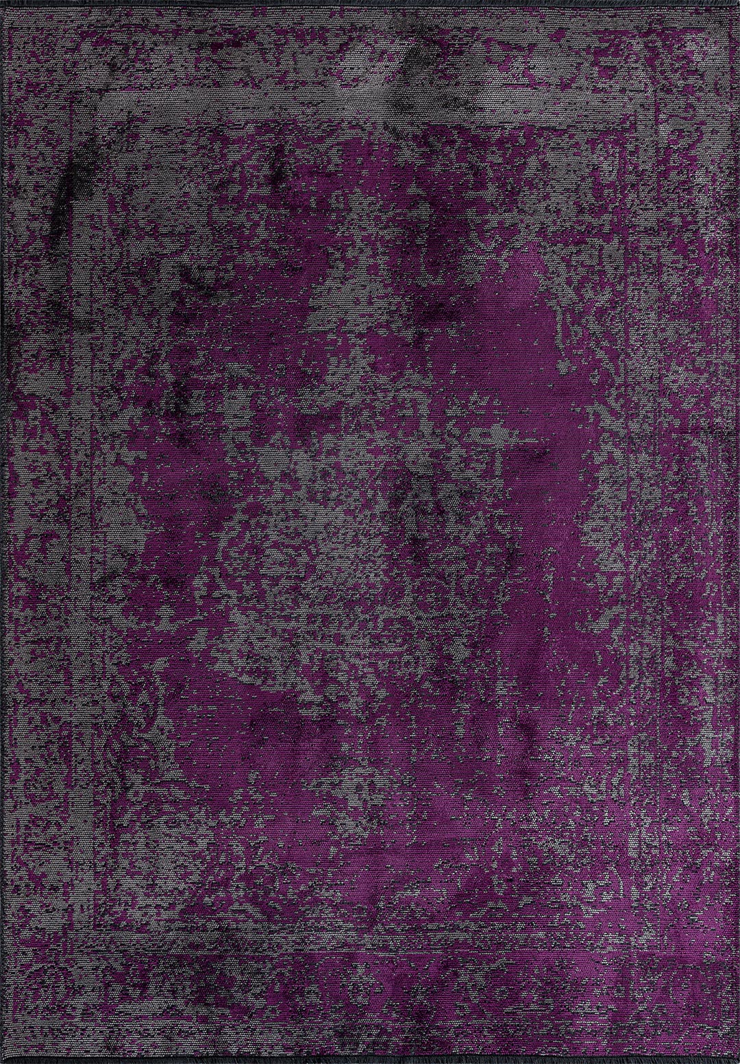 MEDALLION GREY - PURPLE RUG