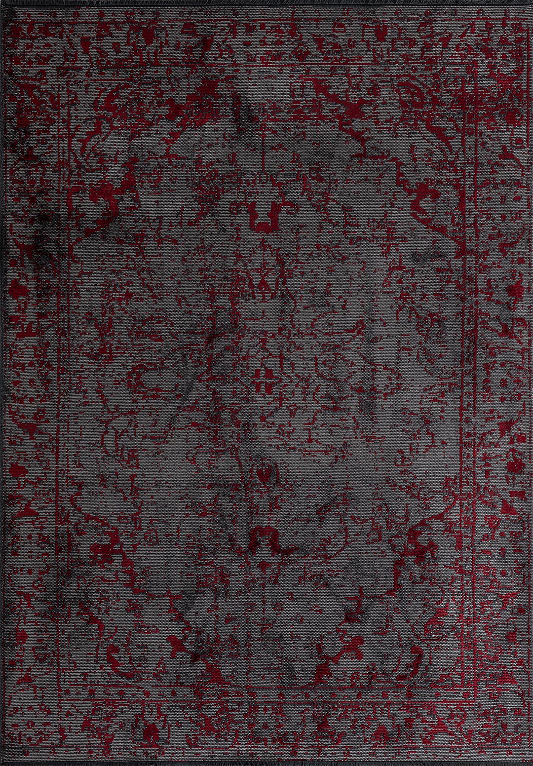 IVY GREY - RED RUG