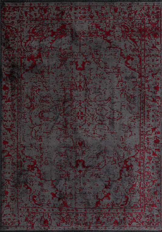 IVY GREY - RED RUG