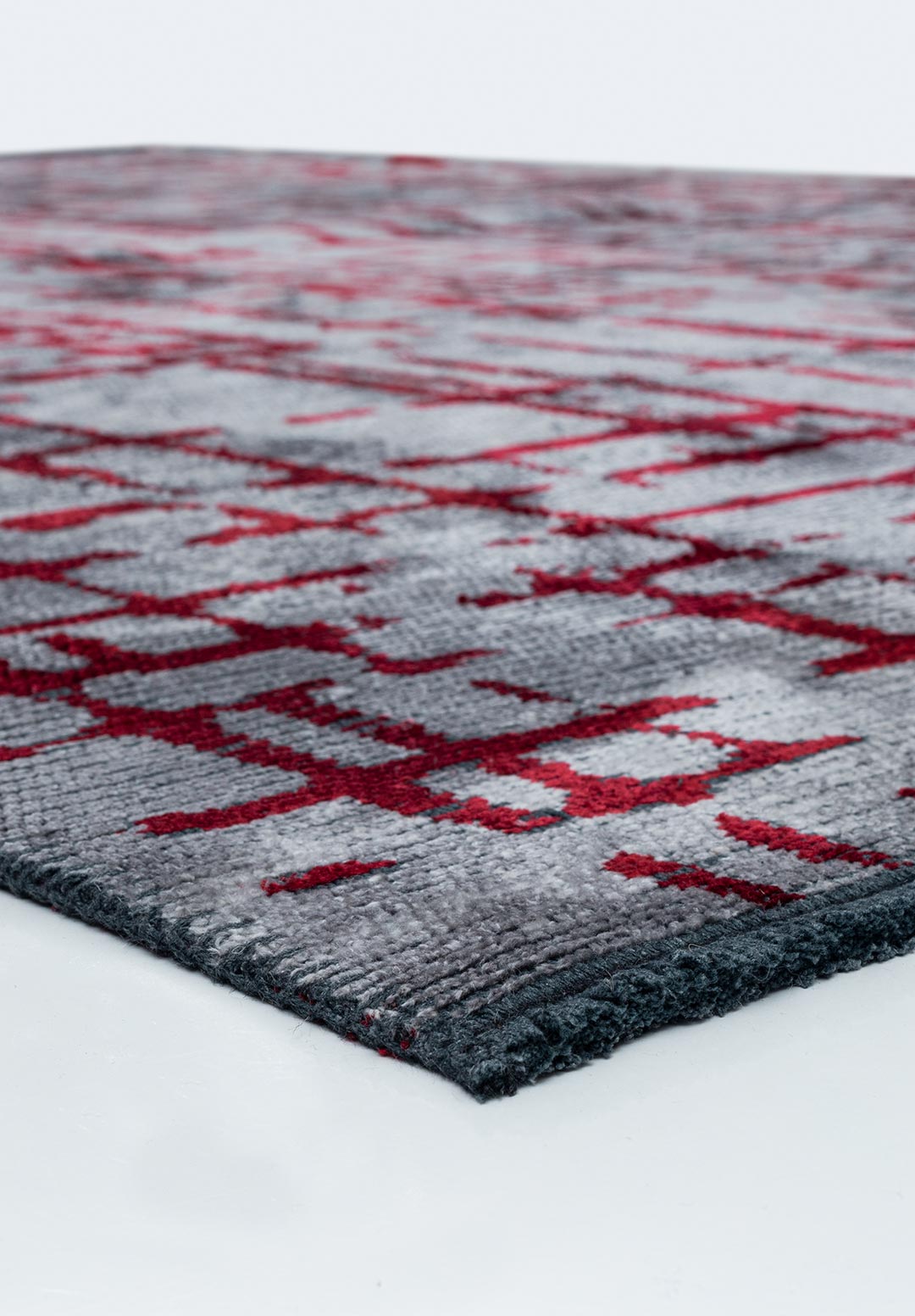 AXIS RED- LIGHT GREY RUG