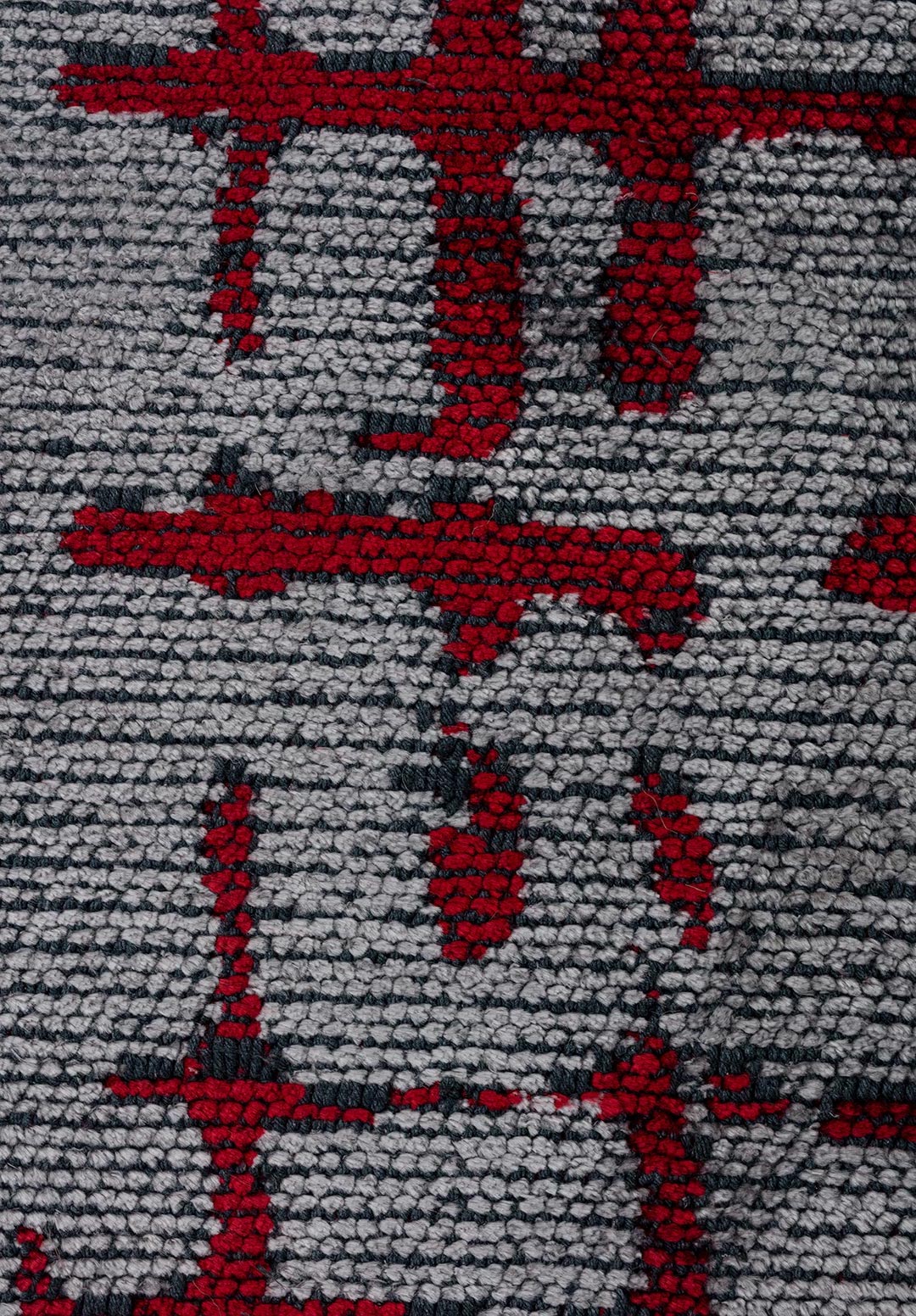 AXIS RED- LIGHT GREY RUG