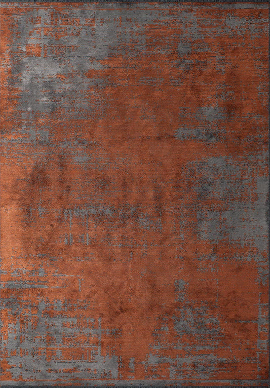 SURFACE GREY - RUST RUG