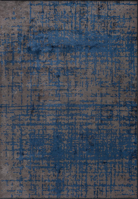 SPARK DARK GREY - NAVY BLUE RUG