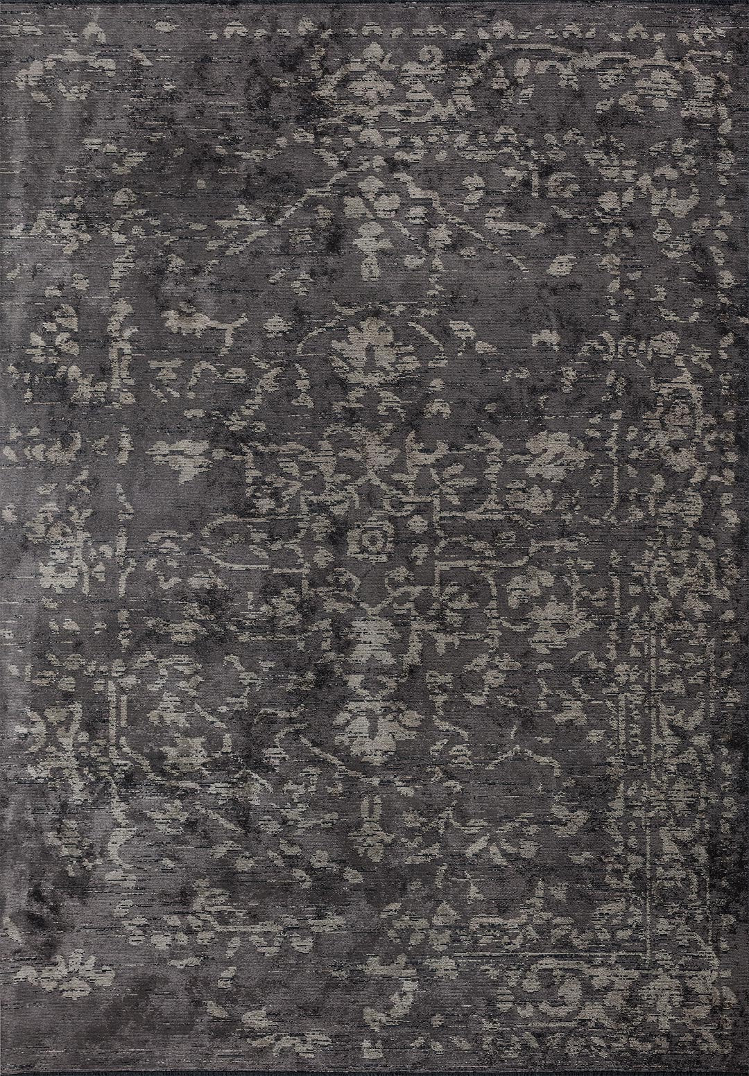 FLORA BEIGE - DARK GREY RUG