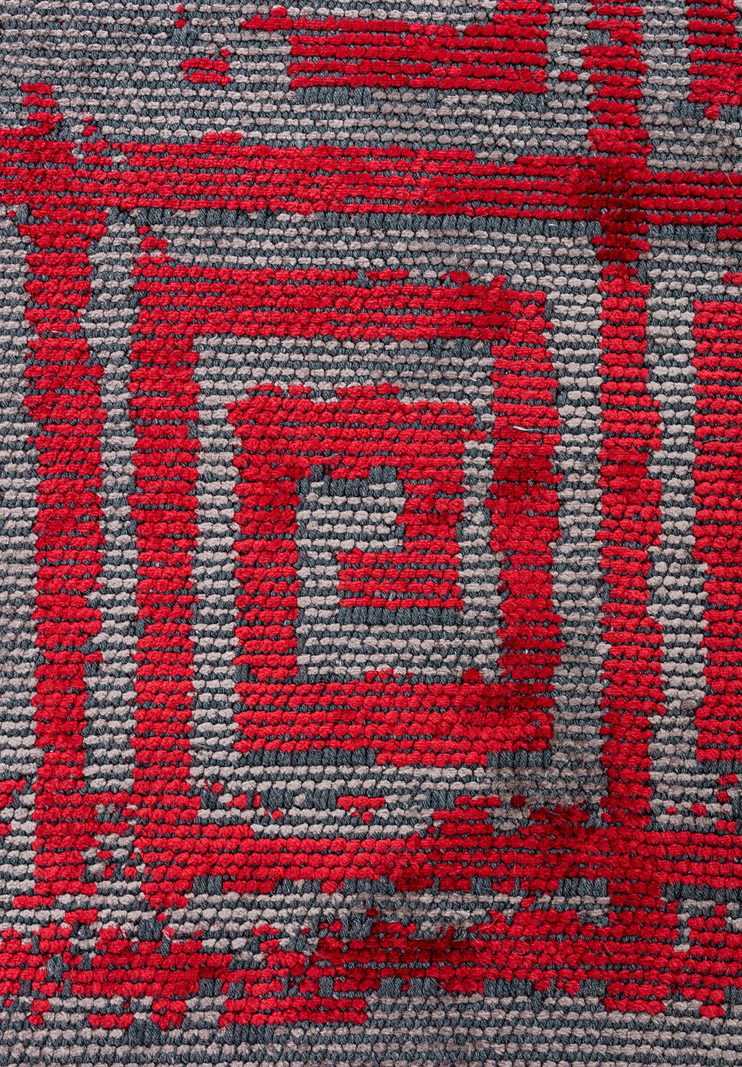 HELIX RED - DARK GREY RUG