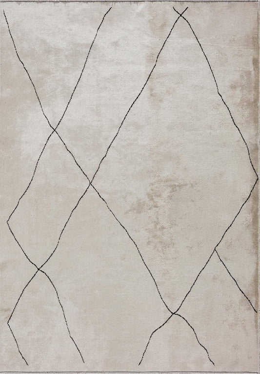 BOHEMIAN BLACK - ECRU RUG