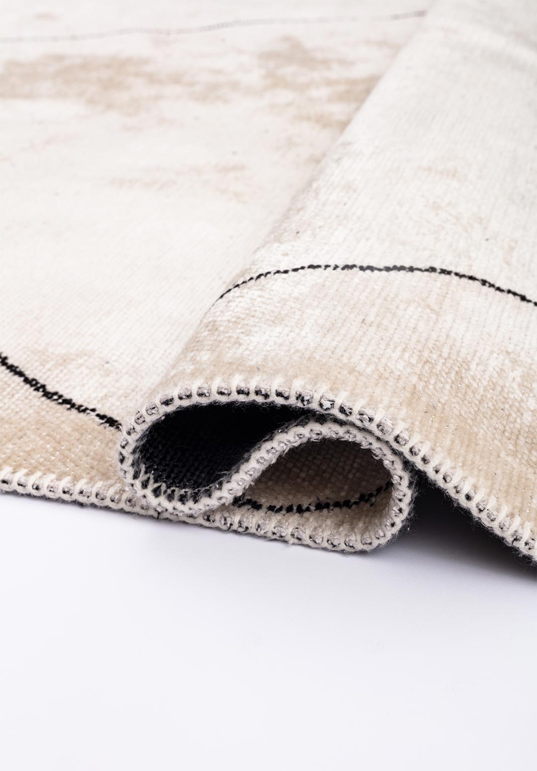 BOHEMIAN BLACK - ECRU RUG