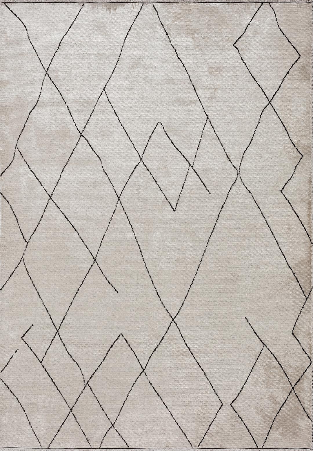 TRIBAL BLACK - ECRU RUG