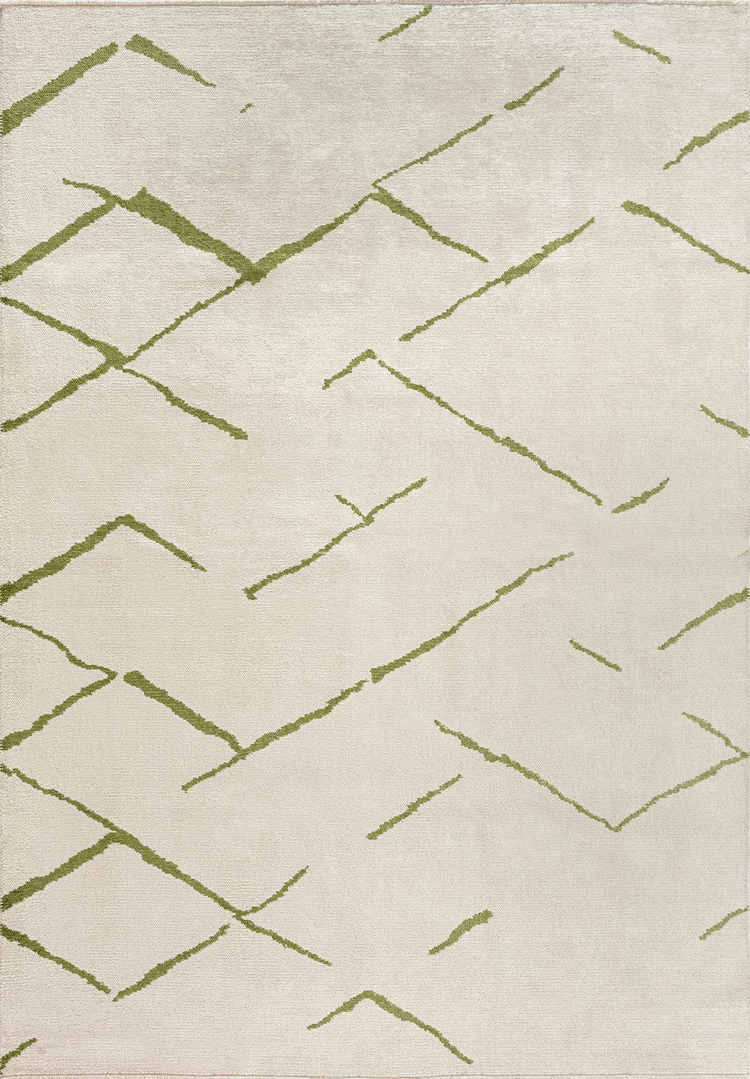 WAVE GREEN - ECRU RUG