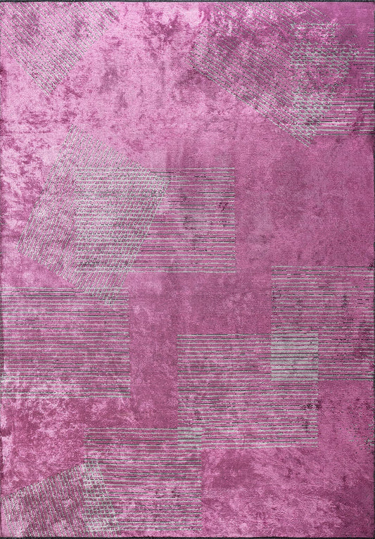 MATRIX PINK - LIGHT GREY RUG